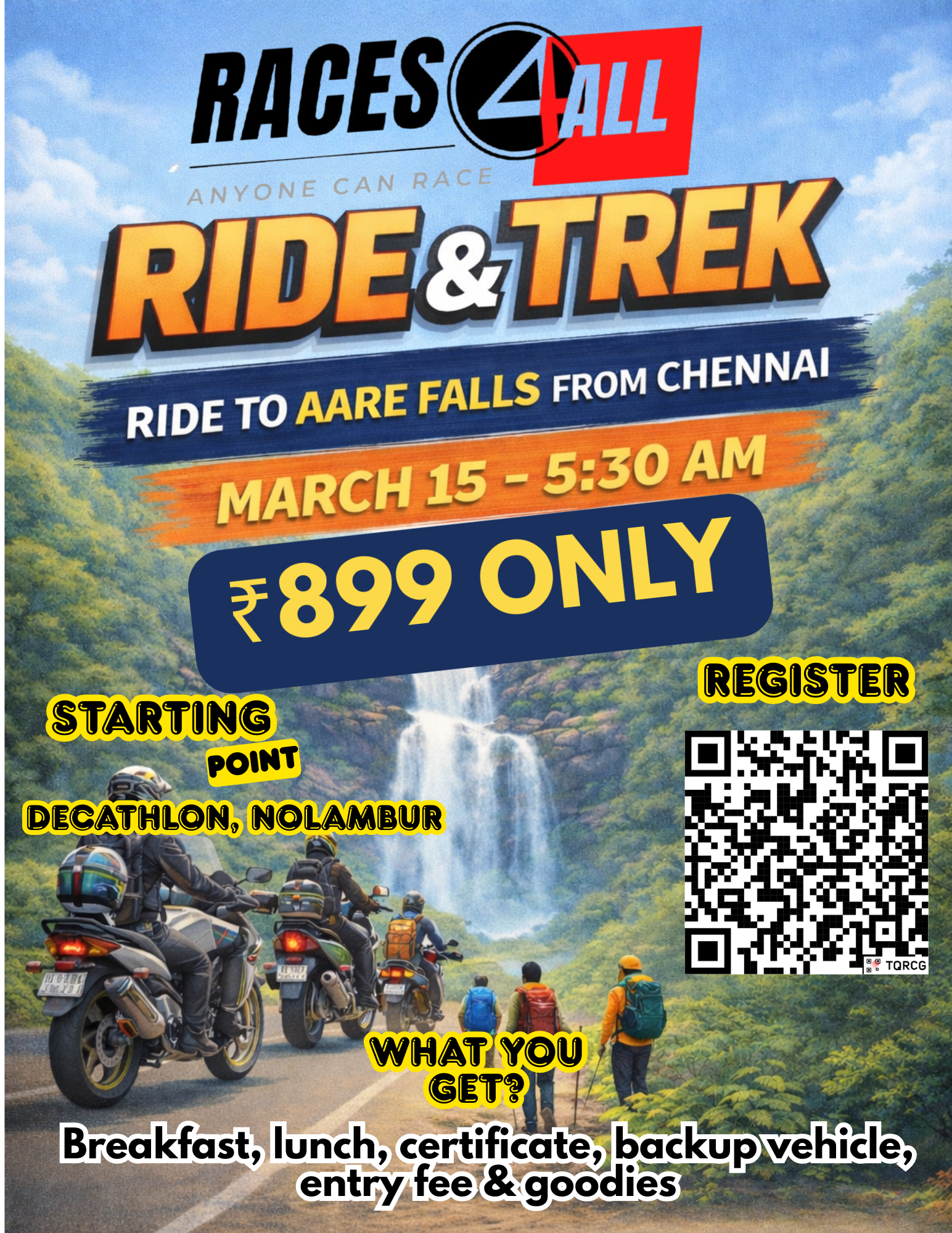 Ride and Trek to Aaree Falls