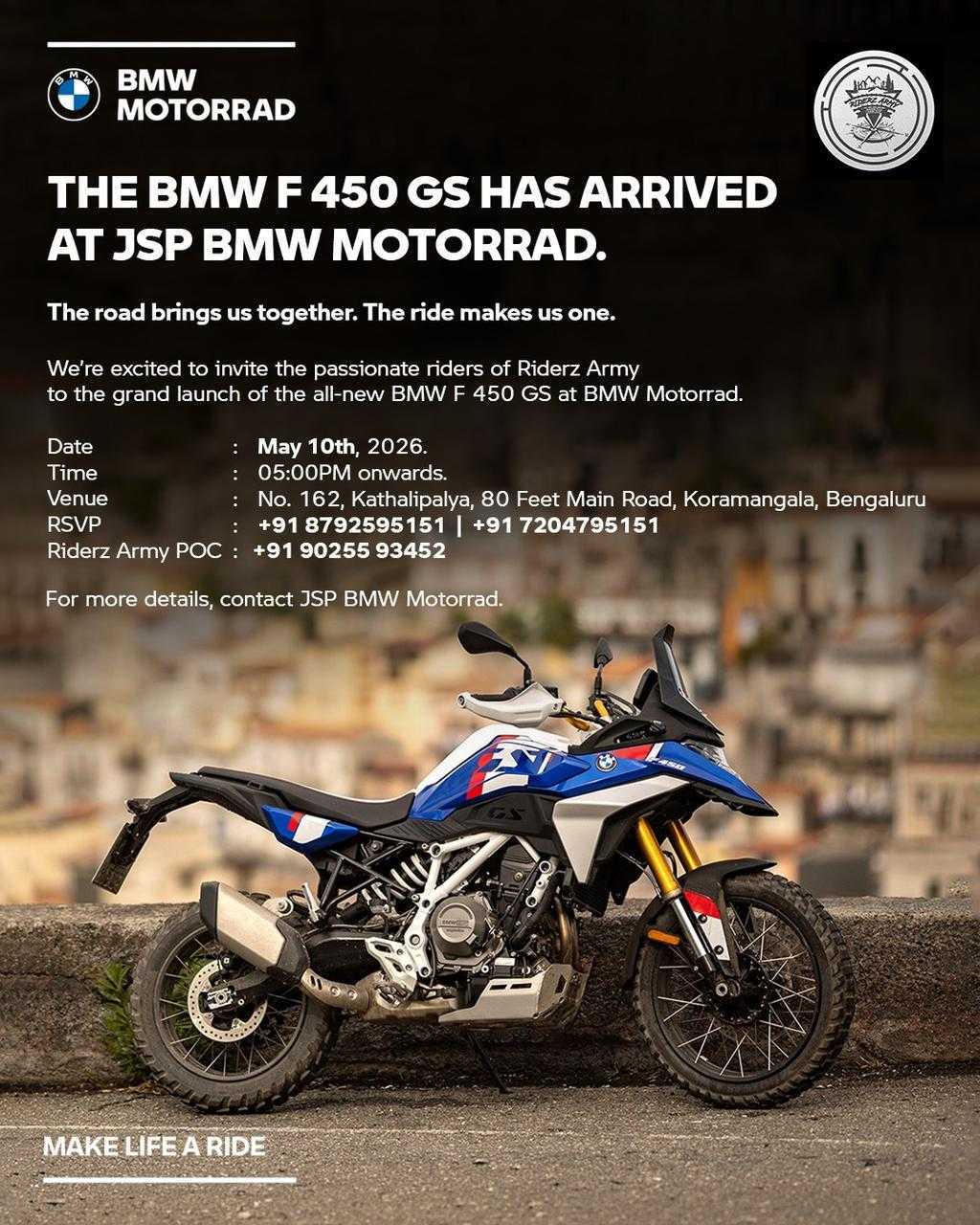 BMW F450 GS launch event x Riderzarmy