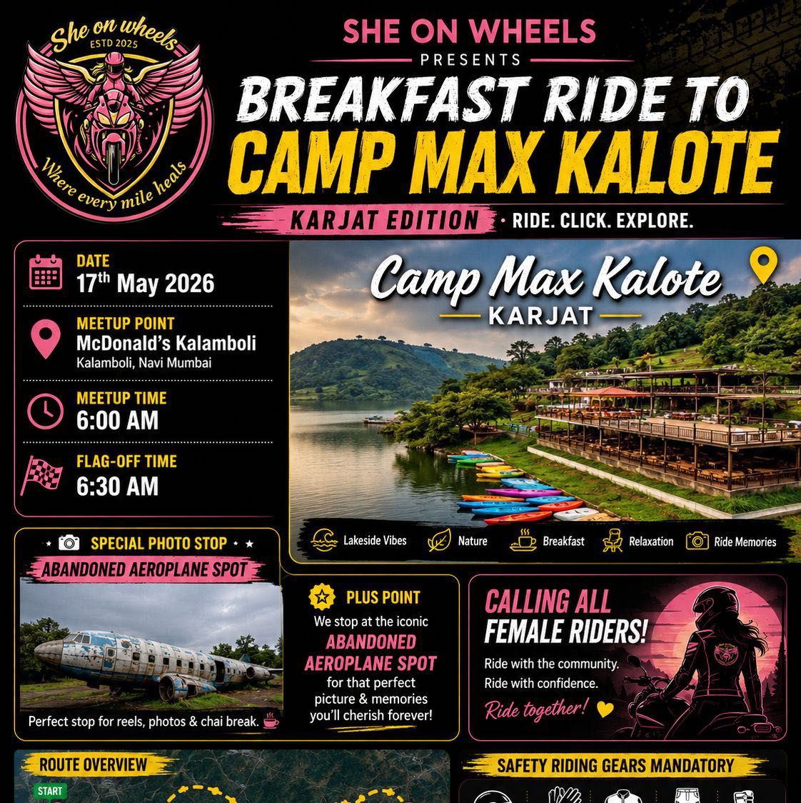 Breakfast ride to Camp Max Kalote