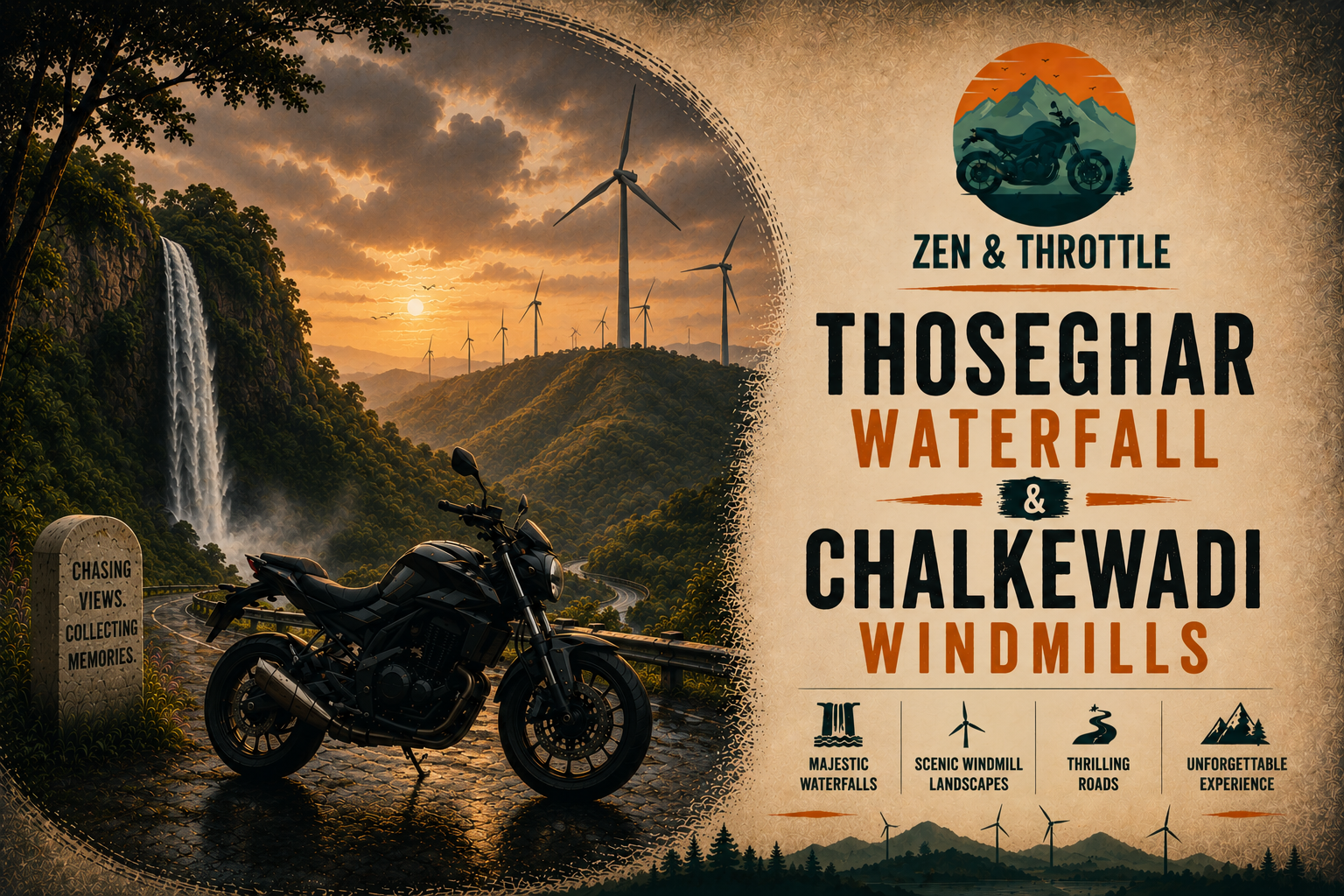 Thoseghar Waterfalls and Chalkewadi Windmills