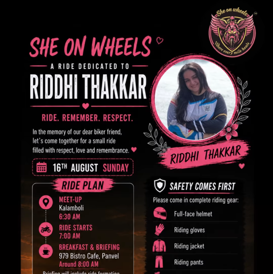 Dedicated ride - Riddhi Thakkar